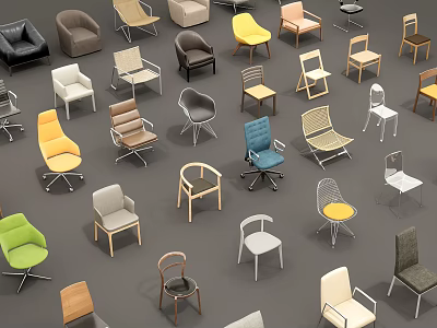 Various Comfortable Modern Leisure Chair Designs For Home Living Room Use 3d model