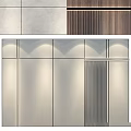 Modern Interior Wall Design With Light Smooth Panels And Dark Wooden Slats