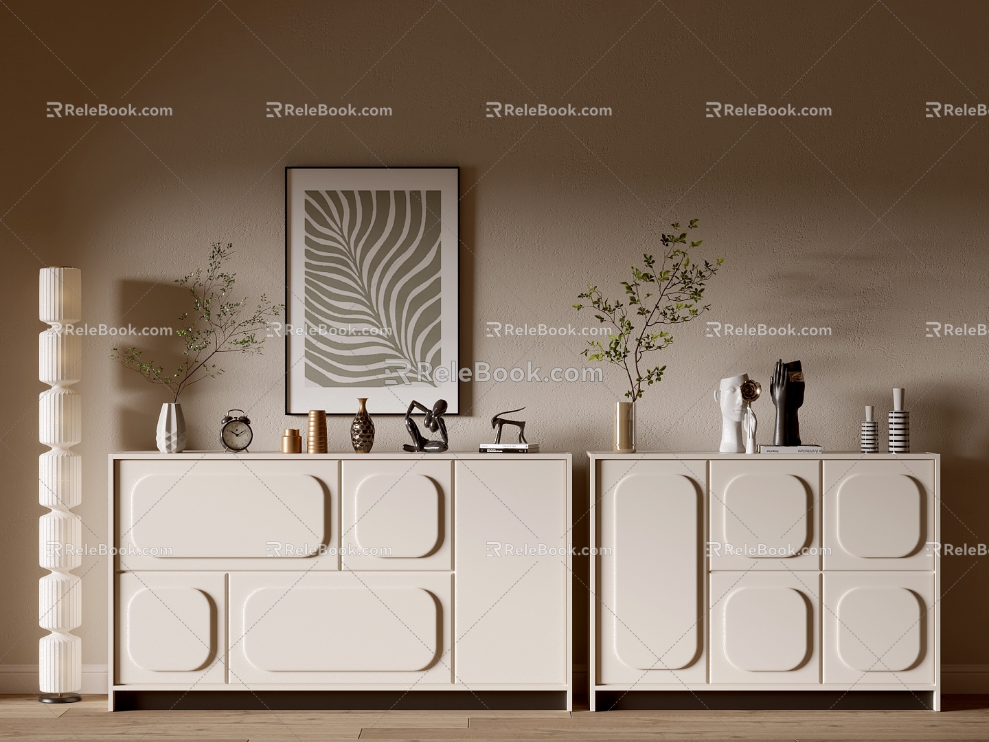 Modern Cream Style Cabinet Whole Cabinet Sideboard Cabinet Balcony Cabinet Storage Cabinet Entrance Cabinet 3d model