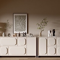 Modern Cream Style Cabinet Whole Cabinet Sideboard Cabinet Balcony Cabinet Storage Cabinet Entrance Cabinet 3d model