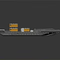 Futuristic Spacecraft Module With Platform Structure Equipment Modules And Docking Port