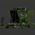 Green Portable Military Tactical Devices With Screens Control Panels And Joysticks