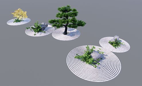 Modern Tree Zen Plant 3d model