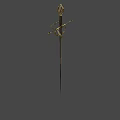 Thorn Sword with Chain Handle 3d model