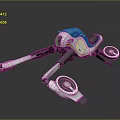 Futuristic Space Exploration Vehicle With Blue White Design And Advanced Planetary Mobility For Cosmic Missions