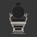 Luxury Black Leather Massage Chair With Silver Metal Frame Comfortable Footrest And Armrests