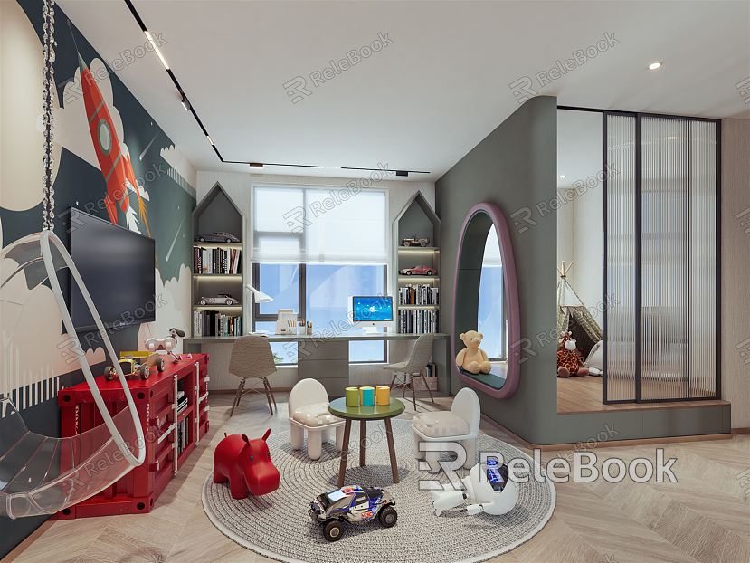 Children's Activity Room Modern Entertainment Room model