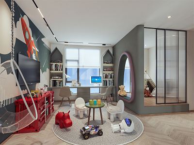 Children's Activity Room Modern Entertainment Room model