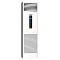 Vertical White Air Conditioner Fan With Digital Display And Control Panel