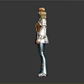 Vibrant Game Movie Character With Floral Headpiece Embroidered Top Flared Pants And Long Hair