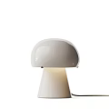 Modern White Mushroom Shaped Table Lamps With Smooth Curved Design for Home Decor