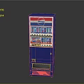 Blue Coca-Cola Vending Machine With Beverage Selection Buttons And Dispensing Area