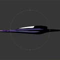 Futuristic Spacecraft With Aerodynamic Design And Violet Blue Sheen For Interstellar Exploration