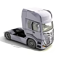 Modern Commercial Truck With Aerodynamic Body LED Headlights And Front Grille Design