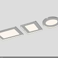 Modern LED Ceiling Lights With Rectangular Round Square Shapes And Sleek Design 3d model