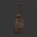 Rustic Brick Dome Oven With Chimney And Open Front Design 3d model