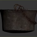 Vintage Copper Household Basin With Weathered Finish Rustic Design And Handles