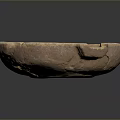 Ancient Artisan Carved Ceramic Vessel Sculpture With Handles And Cracked Texture