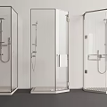Modern Shower Sauna Design With Transparent Glass Cabins And Three Styles