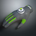 COROS Gray Green Sports Gloves With Palm Anti Slip Patterns And Back Circular Logo