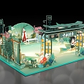 Shopping Mall Booth Shows Flash Event Promotions 3d model