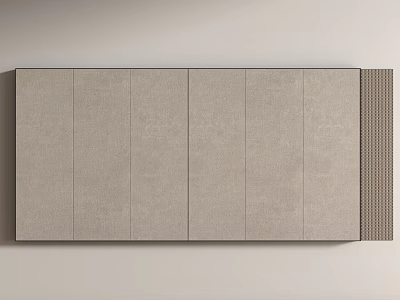 New Chinese Style Log Fabric New Chinese Style Wall Cloth Hard Bag Background Wall Hard Bag Wall Cloth creamy-white Wall Cloth 3d model