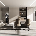 Modern Office Features Manager Room 3d model