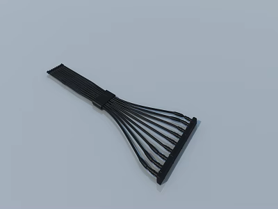 Sleek Black Metal Casement Window Frame With Modern Design And Durable Structure 3d model