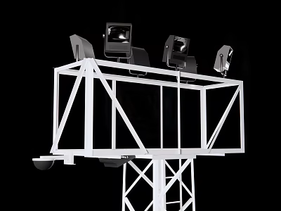 Modern searchlight electric tower searchlight 3d model