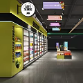 Yimin Global Purchase Supermarket Department Store Interior With Shelves And Various Products