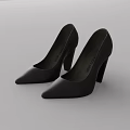 Black Pointed Toe High Heel Shoes With Chunky Heel And New Look Brand