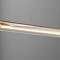 Chic Modern Gold Linear Pendant Light With Glass Shade For Kitchen Interior