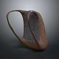 Modern Brown Hanging Chair Design With Curved Armrests And Comfortable Seat