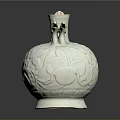 Celadon Vase With Dragon Shaped Decoration Lotus Patterns And Bamboo Handle