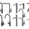 Various Modern Faucet Designs And Styles For Kitchen Bathroom Use 3d model