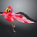 Modern Flamingo Cartoon Flamingo Anime Flamingo 3d model