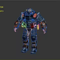 Mech Warrior Mech Soldier Machine Battlearm Mechanical Battlearm Machine Fighter Robot 3d model