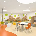 Modern Classroom Activity Classroom 3d model