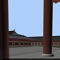 Chinese Ancient Architecture Complex Featuring Central Tower Symmetrical Courtyards And Traditional Roofs