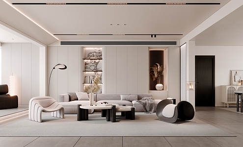 modern living room 3d model