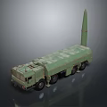 Green Military Armored Combat Tank With Long Range Missile Launcher System And Heavy Tracks