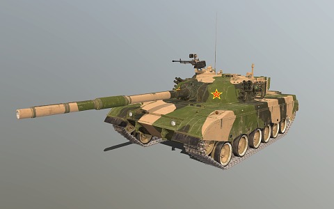 Type 96 tank domestic tank main battle tank armored vehicle 3d model