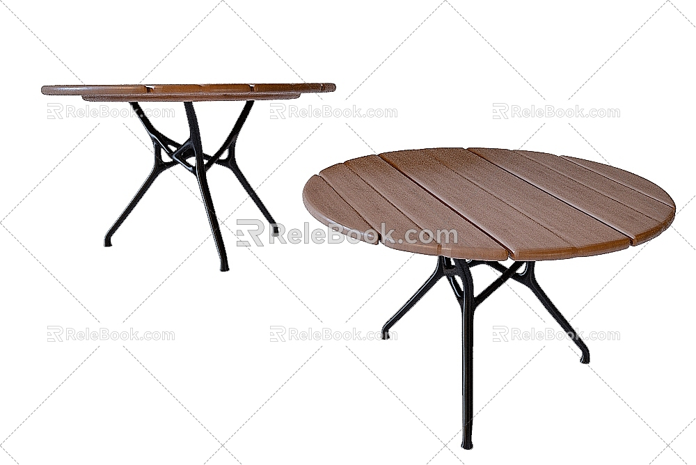 Nordic Simple Dining Table Table Simple Round Dining Table 3d model