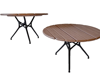 Nordic Simple Dining Table Simple Round Dining Table 3d model