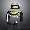 Durable Car Parts White Frame With Yellow Black Comfortable Seating Components