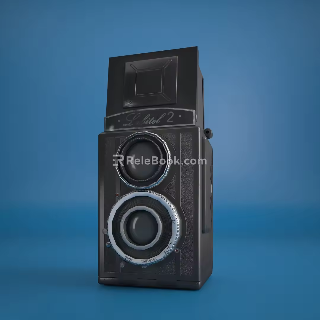 Modern Retro Camera Modern Realistic Equipment Camera Machine Digital Camera Retro Camera Old Objects Nostalgia 8090 s 3d model