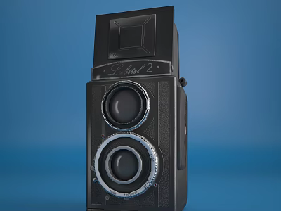 High Quality Black Dual Lens Camera Professional Office Appliance For Business Use 3d model