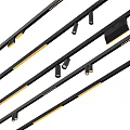 Modern Track Mounted Downlights And Spotlights With Black Gold Adjustable Design Fixtures