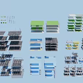 Various Road Facilities Design Models With Modular Structures And Urban Layout Components 3d model