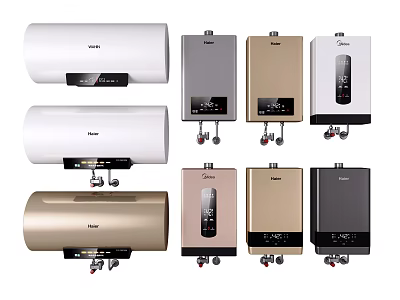 Haier Electric Water Heaters With Various Designs And Color Options For Home Use 3d model